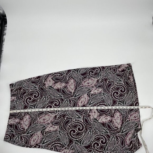 Chico's Purple Paisley Pull On Rayon Maxi Skirt Womens Size 8 Boho Elastic Waist - Picture 7 of 7